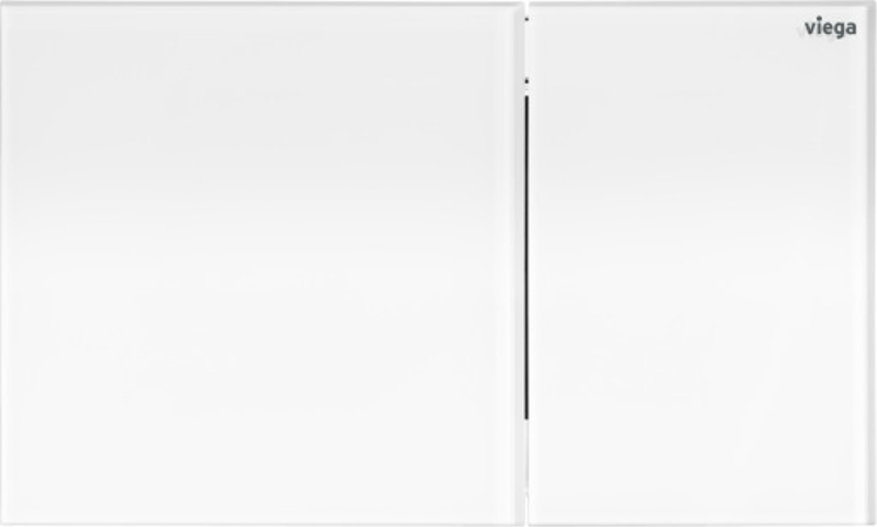 WC ovládací deska Prevista Viega 8620.1 VfM200 sklo bílá