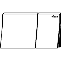 WC ovládací deska Prevista Viega 8620.1 VfM200 sklo bílá