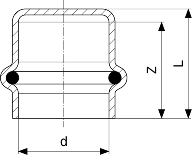 Víčko Viega Sanpress Inox LF s SC-Contur, v laboratorní kvalitě 2356LF 22