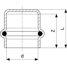 Víčko Viega Sanpress Inox LF s SC-Contur, v laboratorní kvalitě 2356LF 22
