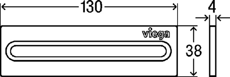 Vkládací prvek do sprchové žlábku Viega sprchové žlábky Advantix 4981.50 ušlechtilá ocel broušená černá