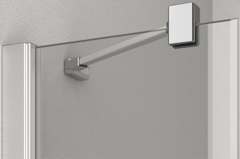 Stěna boční Kermi OSIA OSTWD černá soft RAL9005/čiré ESG sklo s úpravou OSIAclean 80 x 200 cm