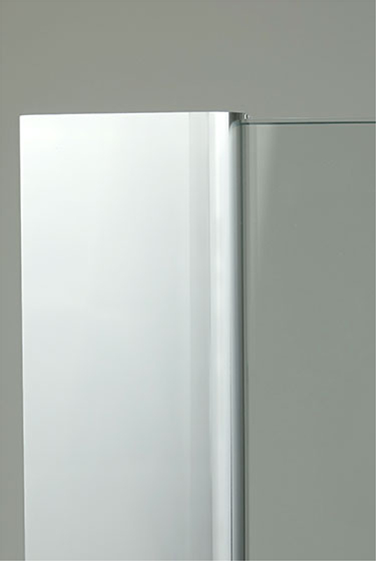 Pětiúhlý sprchový kout - kyvné dveře s pevnými poli Kermi Pega PEF47 stříbrná vysoký lesk, čiré ESG sklo s úpravou 90 x 90 x 200 cm