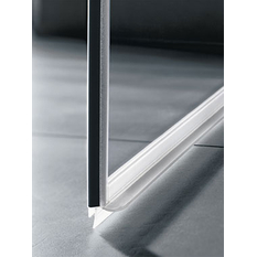 Pětiúhlý sprchový kout - kyvné dveře s pevnými poli Kermi Pega PEF53 stříbrná vysoký lesk, čiré ESG sklo s úpravou 100 x 100 x 200 cm