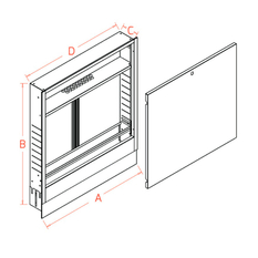 Skříň rozdělovače podomítková Gabotherm do 9 okruhů, bílá
