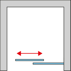 Jednodílné posuvné dveře Ronal Top - Line S s pevnou stěnou v rovině pravé 1200 x 2000 mm, bílá lesklá/sklo Mastercarré