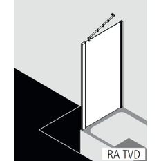Stěna boční na vanu Kermi Raya RATVD stříbrná vysoký lesk, čiré ESG sklo s úpravou 90 x 175 cm