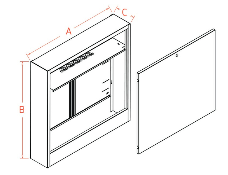 Skříň rozdělovače nadomítková Gabotherm do 9 okruhů, bílá