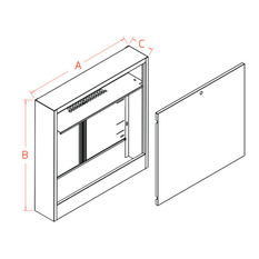 Skříň rozdělovače nadomítková Gabotherm do 9 okruhů, bílá