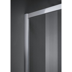 Kout posuvný Kermi Liga LIC50 1/4-kruh černý, čiré ESG sklo 90 x 90 x 200 cm