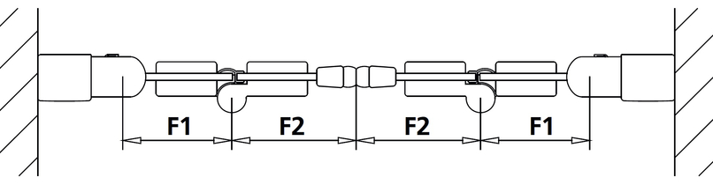 Dveře kyvné zalamovací 4-dílné Kermi Liga LI2T4 stříbrné vysoký lesk, čiré ESG sklo 125 x 200 cm