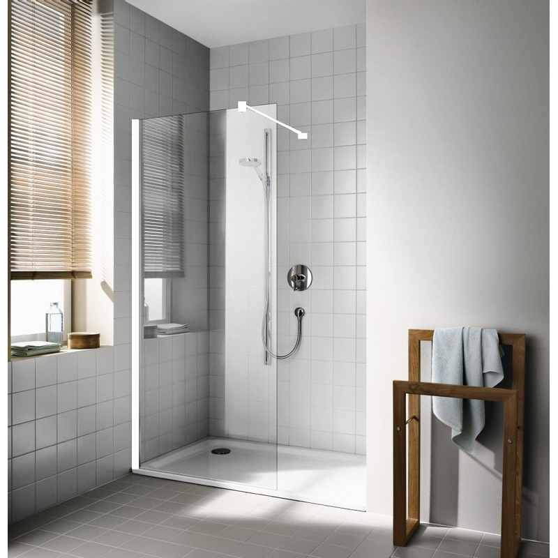 Zástěna Walk-in Wall Kermi Cada XS CKTWF bílá, čiré ESG sklo s úpravou CADAclean 40 x 200 cm