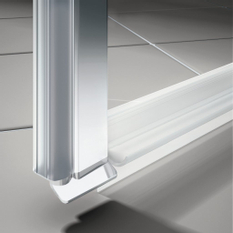 Dveře kyvné 1-křídlé s pevným polem Kermi Cada XS CK1GL levé černé, čiré ESG sklo s úpravou CADAclean 110 x 200 cm
