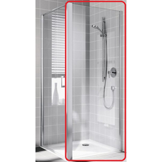 Stěna boční Kermi Cada XS CKTWD černá, čiré ESG sklo s úpravou CADAclean 75 x 200 cm