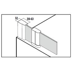 Zástěna vanová kyvná 2-dílná s pevným polem Plano Cada XS CKDTL levá stříbrná vysoký lesk, čiré ESG sklo s úpravou CADAclean 135 x 160 cm