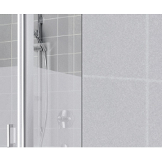 Zástěna Walk-in Wall Kermi Cada XS CKTWF stříbrná vysoký lesk, Serigrafie ESG sklo s úpravou CADAclean 100 x 200 cm