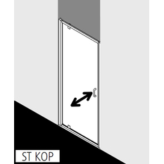 Dveře kyvné pivotové 1-křídle Kermi Stina STKOP stříbrné vysoký lesk, čiré ESG sklo s úpravou CLEAN 80 x 195 cm