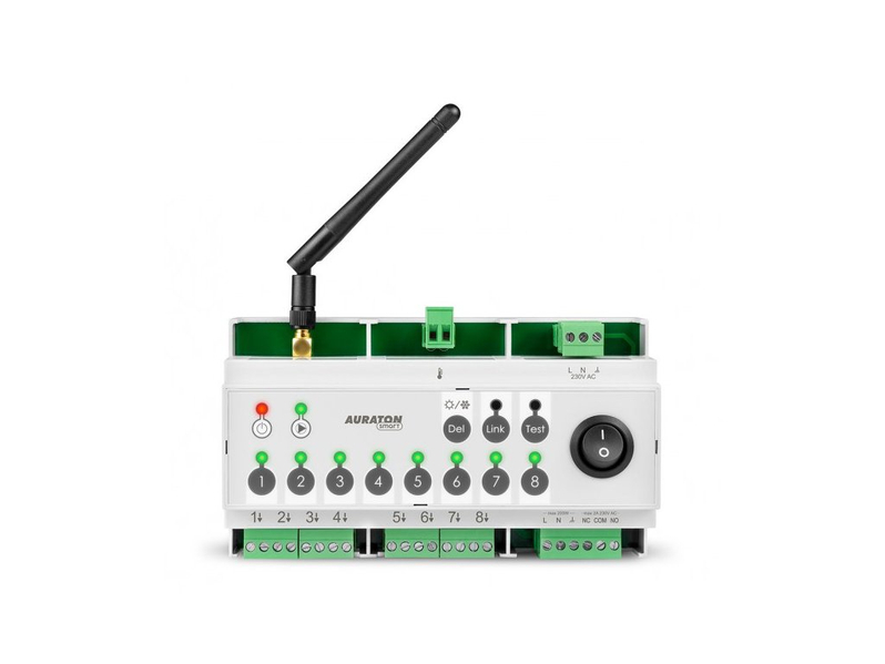 8-zónová bezdrátový regulační lišta Auraton Multizone Controller, pro vzdálené ovládání podlahového vytápění pomocí chytrého telefonu