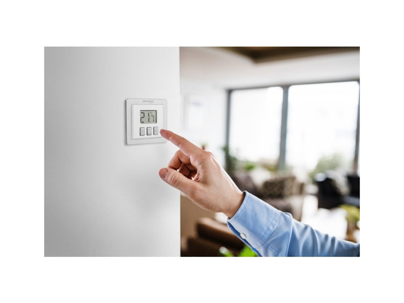 Samostatný bezdrátový termostat Auraton Heat Monitor, bílá