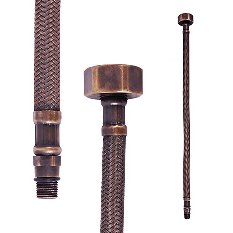 Flexi hadice IF0012SM, barva stará mosaz, rozměr M10x1 x 1/2˝, délka 35 cm