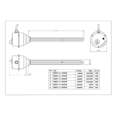 Elektrický topný modul Wterm T 4,5N /3x230