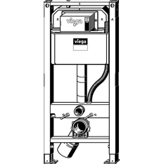 Modul WC Viega Prevista 8522 1120X500mm, ocel/antracit