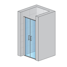 Dvoukřídlé dveře Ronal Divera 1200 x 2000 mm, černá matná/sklo čiré