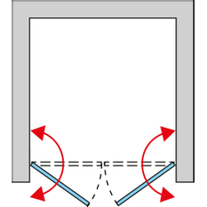 Dvoukřídlé dveře Ronal Divera 1200 x 2000 mm, černá matná/sklo čiré