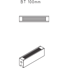 Konvektor Kermi Kompakt KKN10 100 x 800 mm, 402W, bílá, s mřížkou, připojení boční vlevo