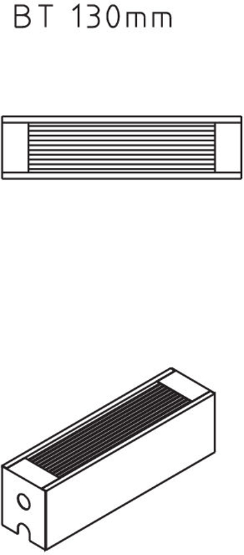 Konvektor Kermi Kompakt KKN13 100 x 2200 mm, 1415W, bílá, s mřížkou, připojení boční vlevo