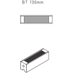 Konvektor Kermi Kompakt KKN13 100 x 2400 mm, 1543W, bílá, s mřížkou, připojení boční vlevo