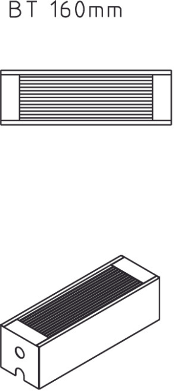 Konvektor Kermi Kompakt KKN16 150 x 1600 mm, 1555W, bílá, s mřížkou, připojení boční vlevo