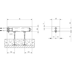 Konvektor Kermi Kompakt KKN16 250 x 1400 mm, 1786W, bílá, s mřížkou, připojení boční vlevo