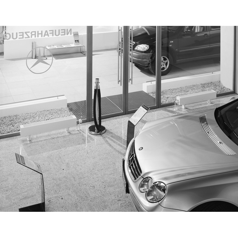 Konvektor Kermi Kompakt KKN21 150 x 1200 mm, 1685W, bílá, s mřížkou, připojení boční vlevo