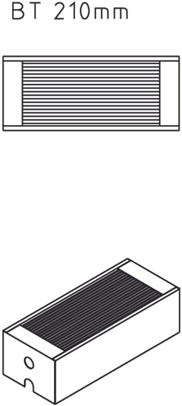 Konvektor Kermi Kompakt KKN21 150 x 2200 mm, 3089W, bílá, s mřížkou, připojení boční vlevo