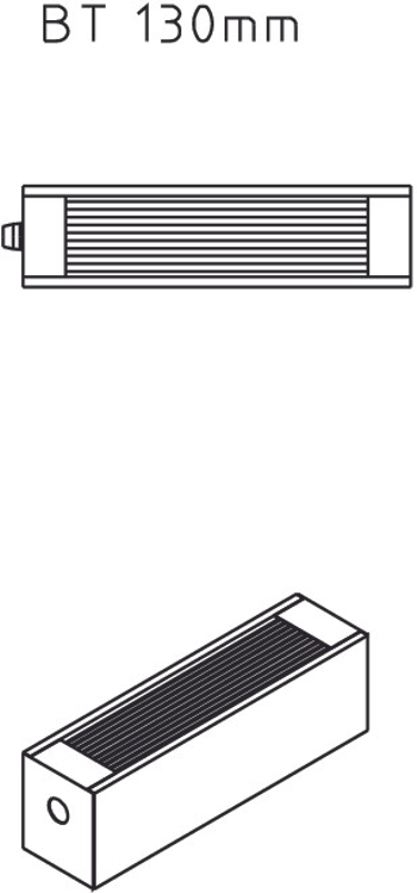 Konvektor Kermi Kompakt Ventil KKV13 150 x 1600 mm, 1184W, bílá, s mřížkou, připojení boční vlevo