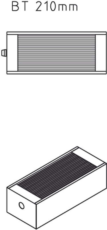 Konvektor Kermi Kompakt Ventil KKV21 150 x 1600 mm, 2246W, bílá, s mřížkou, připojení boční vlevo
