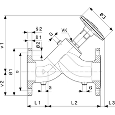 Ventil se šikmým sedlem Viega systémové armatury Easytop 2237.5xL 100