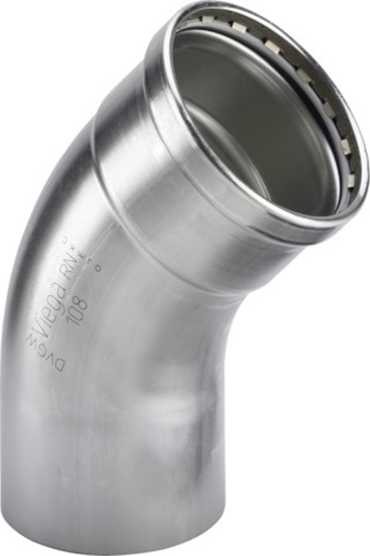 Oblouk 45° Viega Sanpress Inox LF s SC-Contur, v laboratorní kvalitě 2326.1xLLF 88,9