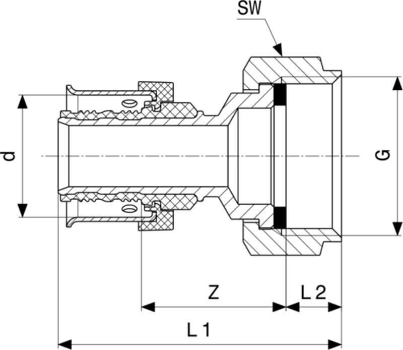 Připojovací šroubení Viega Smartpress 6763 63 x 2 3/8˝