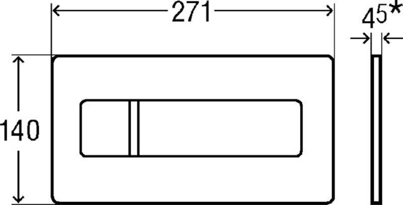 Ovládací deska Viega 8357.1 VfM105 sklo v bílé /dopravní bílé