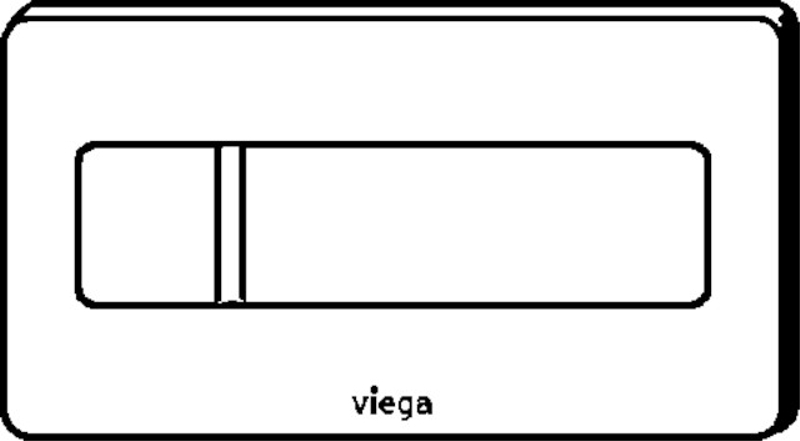 Ovládací deska Viega 8357.1 VfM105 sklo v bílé /dopravní bílé