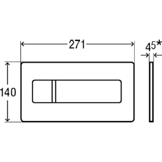 Ovládací deska Viega 8357.1 VfM105 sklo v bílé /dopravní bílé