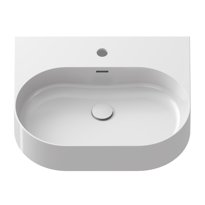 Umyvadlo Ravak Ceramic Slim Wall O 55, s otvorem pro baterii, s přepadem, bílá