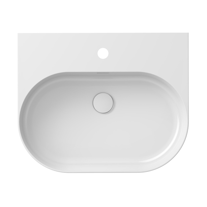 Umyvadlo Ravak Ceramic Slim Wall O 55, s otvorem pro baterii, s přepadem, bílá