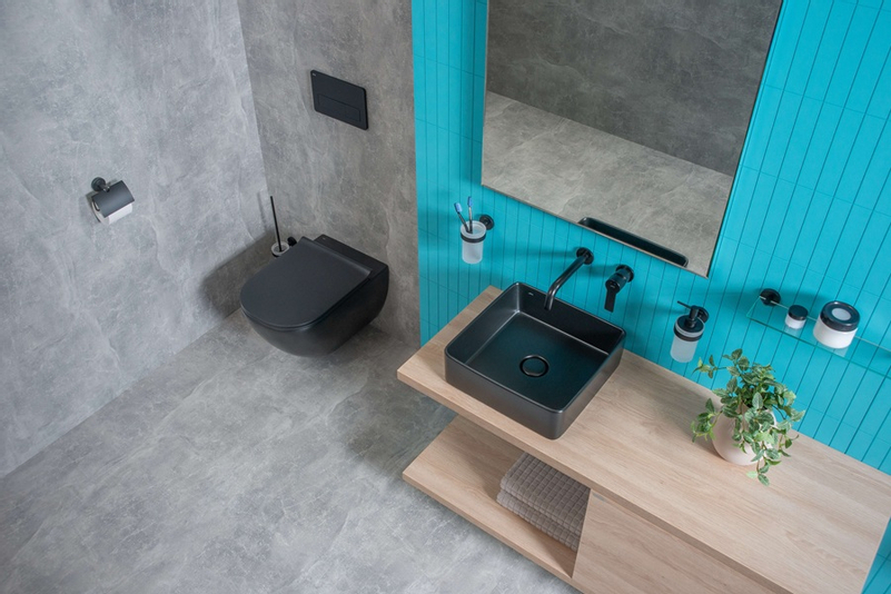 Umyvadlová kruhová mísa Jika Cubito Pure pr. 40 cm, černá matná