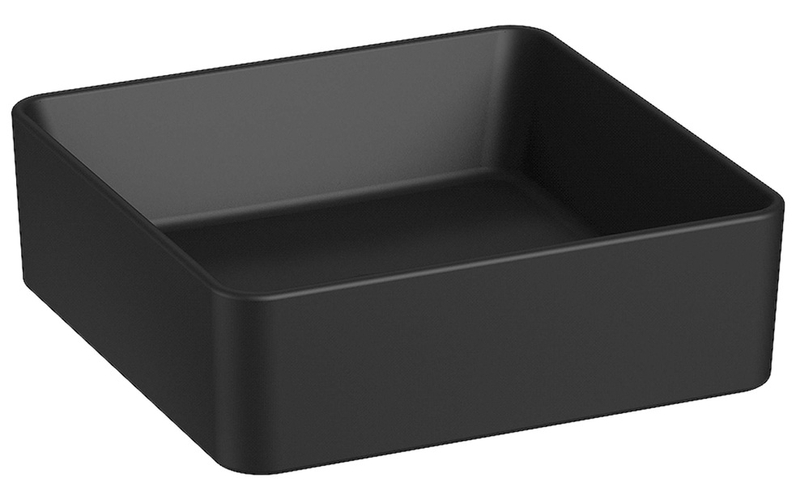 Umyvadlová čtvercová mísa Jika Cubito Pure 38 x 38 cm, černá matná