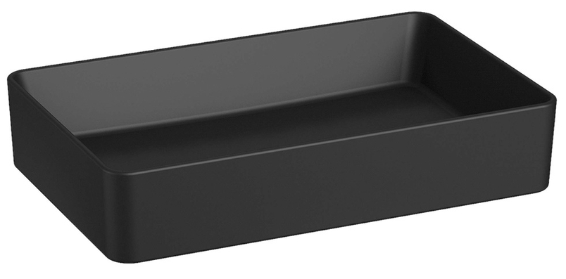 Umyvadlová obdélníková mísa Jika Cubito Pure 60 x 38 cm, černá matná