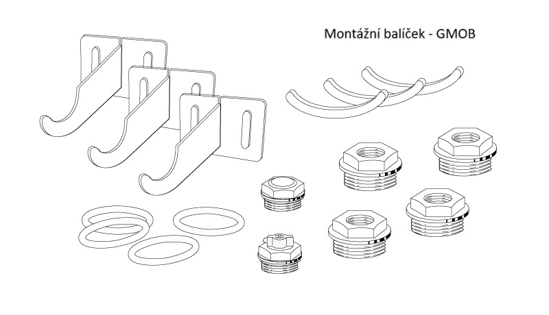 Těleso otopné článkové Lipovica Garda 1800, 3 článků, připojení boční, 900 W, s úpravou Aleternum, bílá