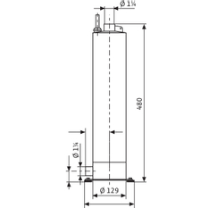 Ponorné motorové čerpadlo Wilo Sub TWI 5-SE-304 EM , Rp 5/4˝, 0.55kW